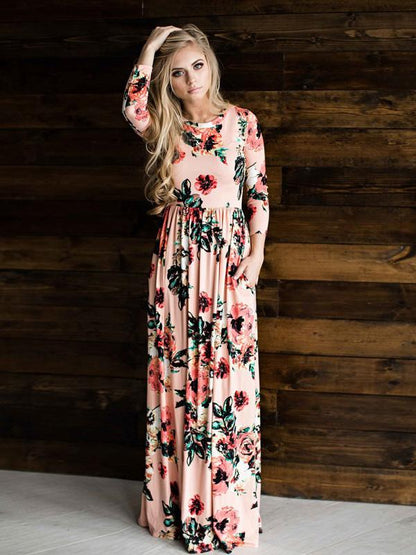 In Bloom Floral Print Maxi Dress