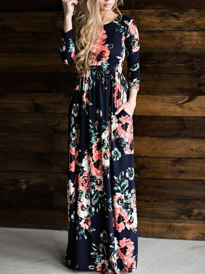 In Bloom Floral Print Maxi Dress