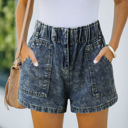 Ripped High Waist Fashion Jean Shorts