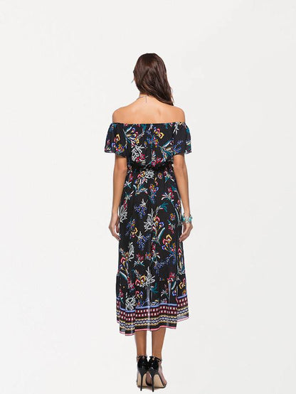 Doing It Right Floral Off Shoulder Midi Dress