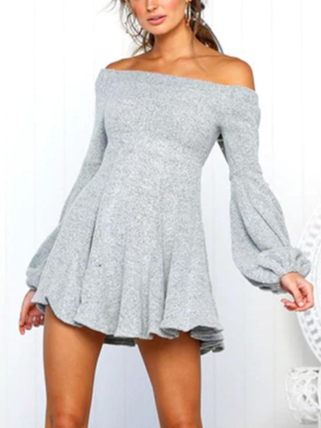 Puff Sleeve Off-Shoulder Mini Dress