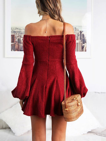 Puff Sleeve Off-Shoulder Mini Dress