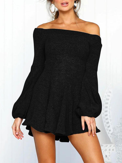 Puff Sleeve Off-Shoulder Mini Dress