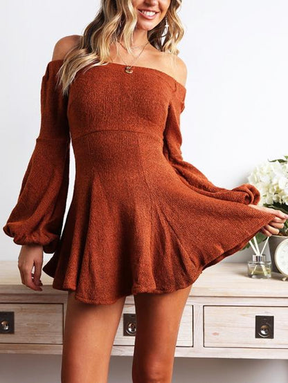 Puff Sleeve Off-Shoulder Mini Dress