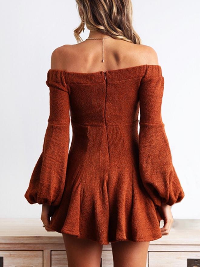 Puff Sleeve Off-Shoulder Mini Dress
