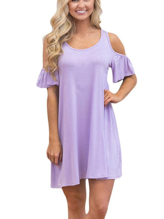 Run Away With Me Cold Shoulder Mini Dress