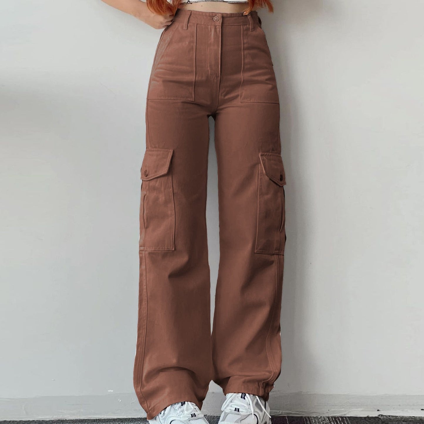 Casual Solid Wide Leg Sweatpants Trousers