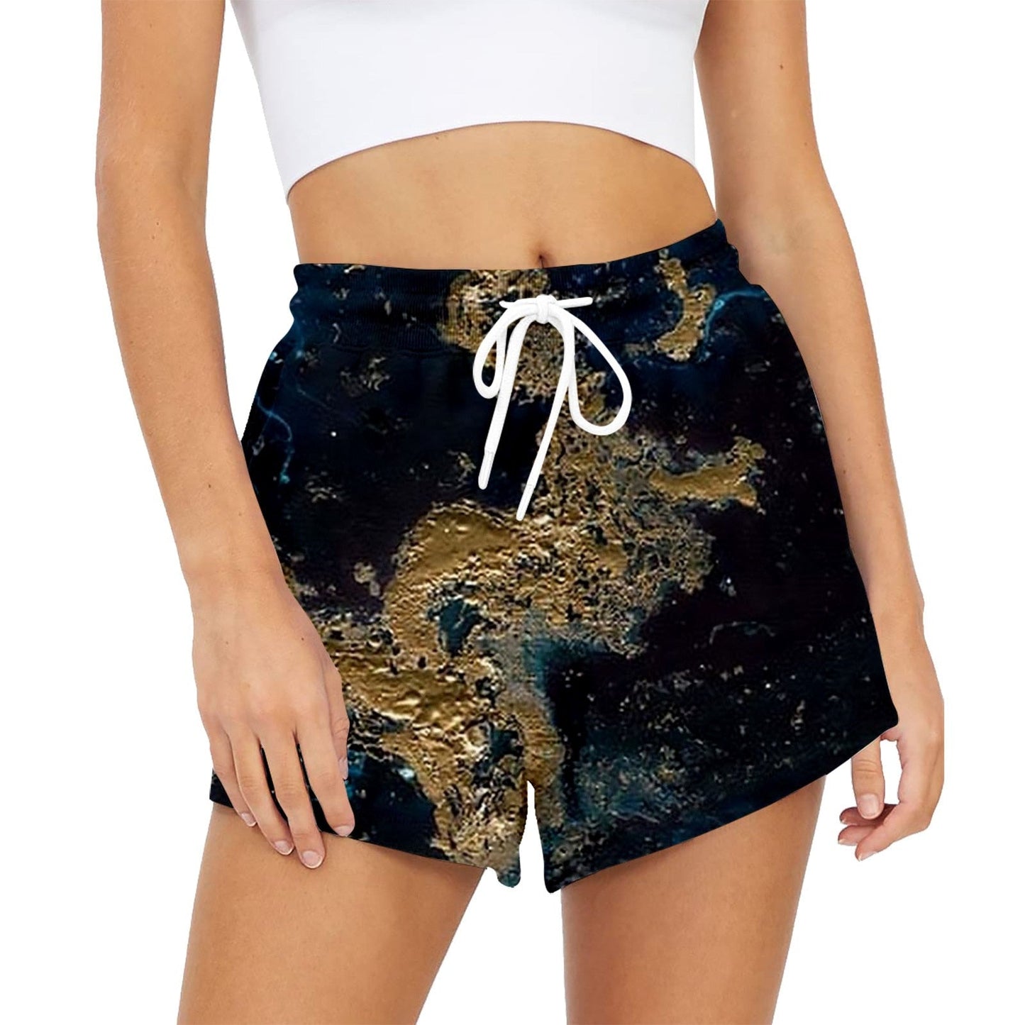 Hand-Painted Slim Fit Fashionable Women Shorts