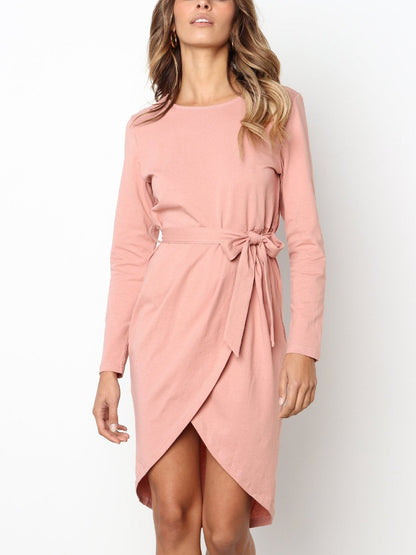 Cocktail Hour Boat Neck High-Low Dress