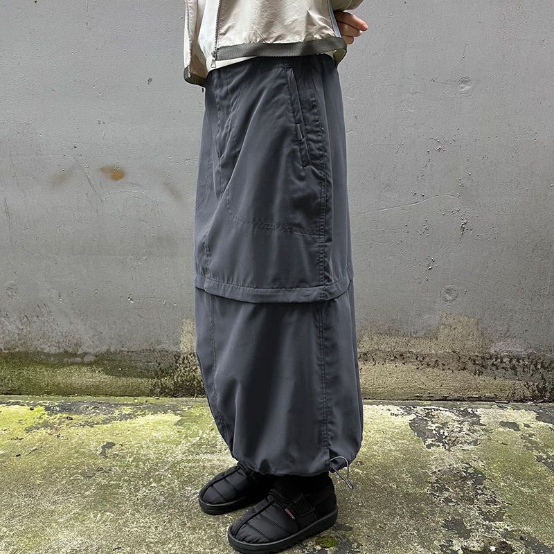 Hippie Streetwear Grey Midi Skirt