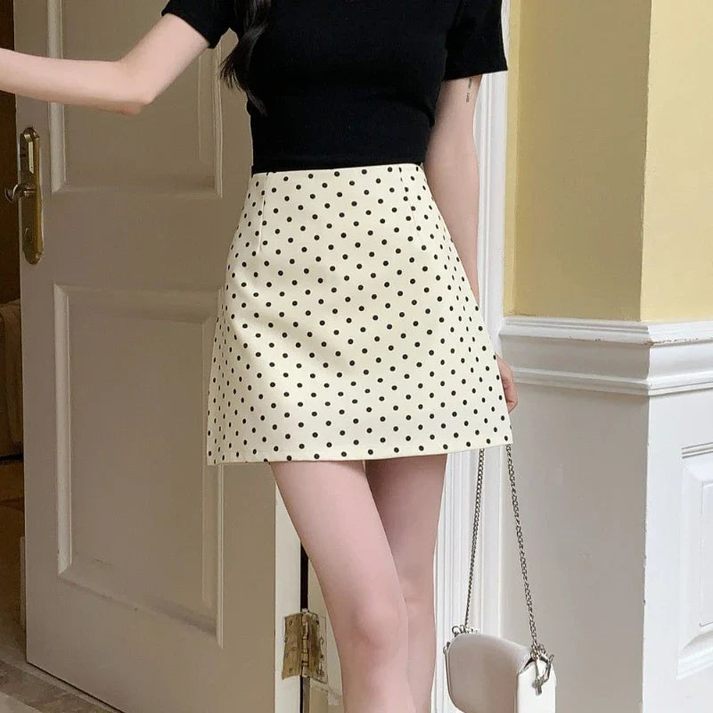 Elegant Polka Dot Sweet Short Skirt