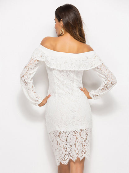 Dream Girl Off-The-Shoulder Lace Dress