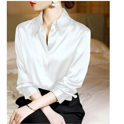 Vintage Silk Satin Blouse