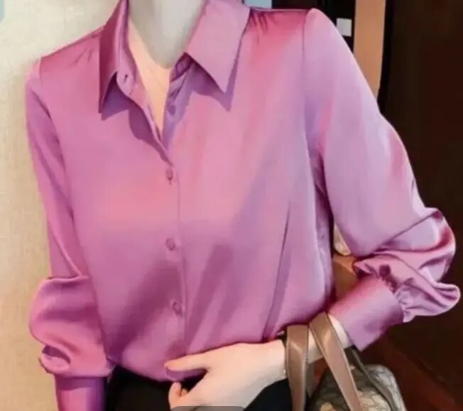 Vintage Silk Satin Blouse