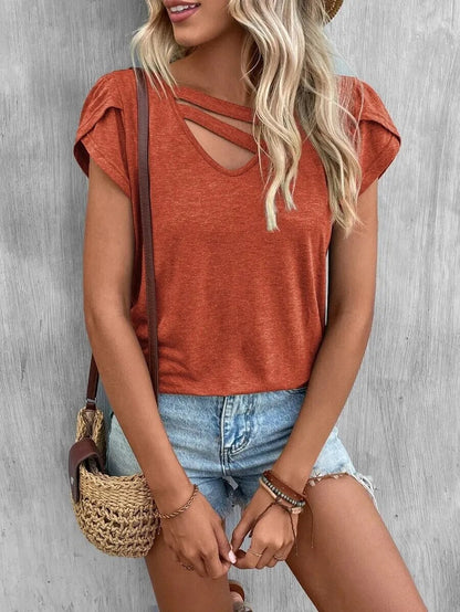 Loose Solid Color Summer Tee