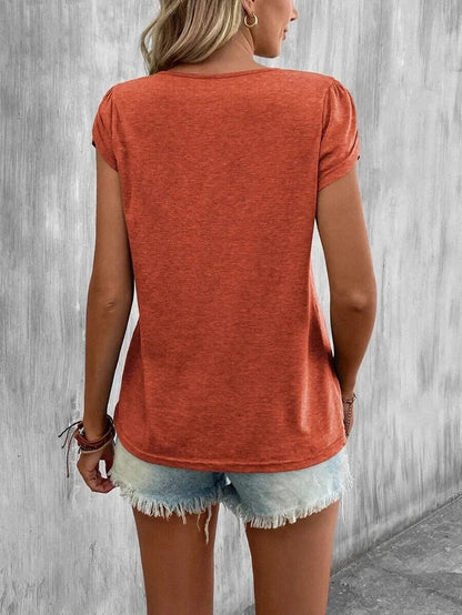 Loose Solid Color Summer Tee