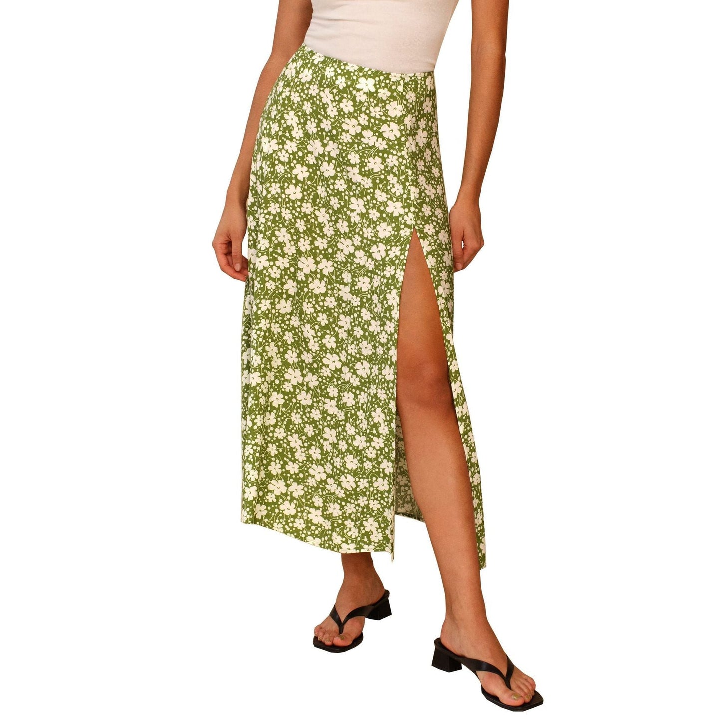 Beach Maxi Skirt with High Waist Skirt
