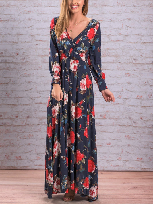 Simply Perfect Floral Print Maxi Dress