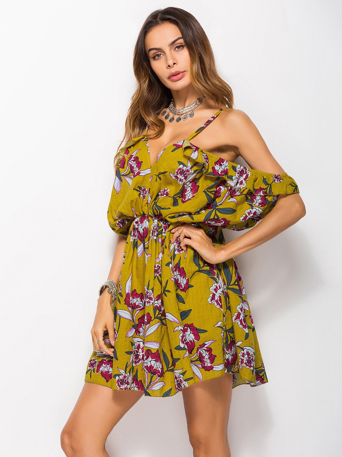 Look Into The Sun Floral Mini Dress