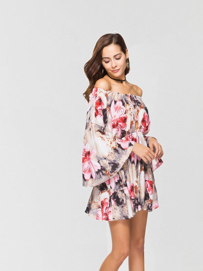 What Is Love Floral Off The Shoulder Dress