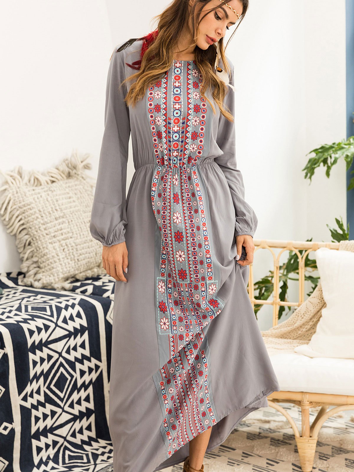 Got Some Sun Boho Print Maxi Dress