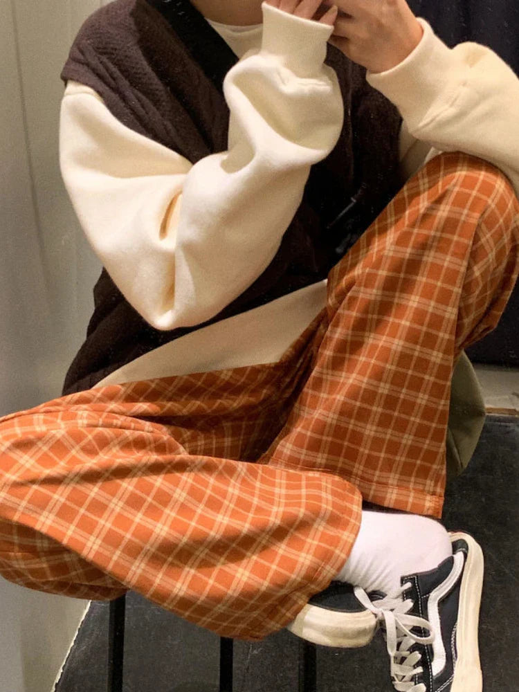 Plaid Oversize Harajuku Pajama Spring Summer Pant