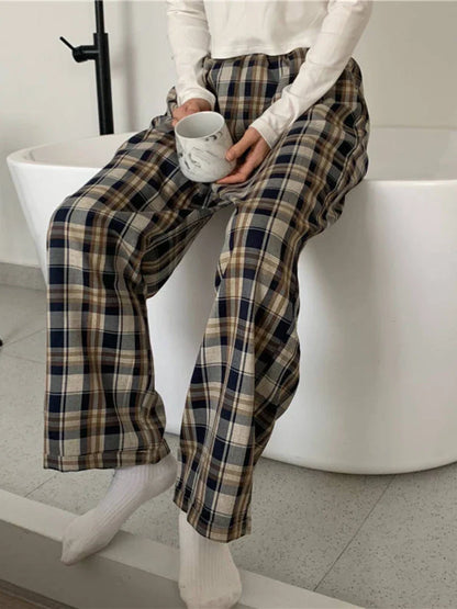 Plaid Oversize Harajuku Pajama Spring Summer Pant