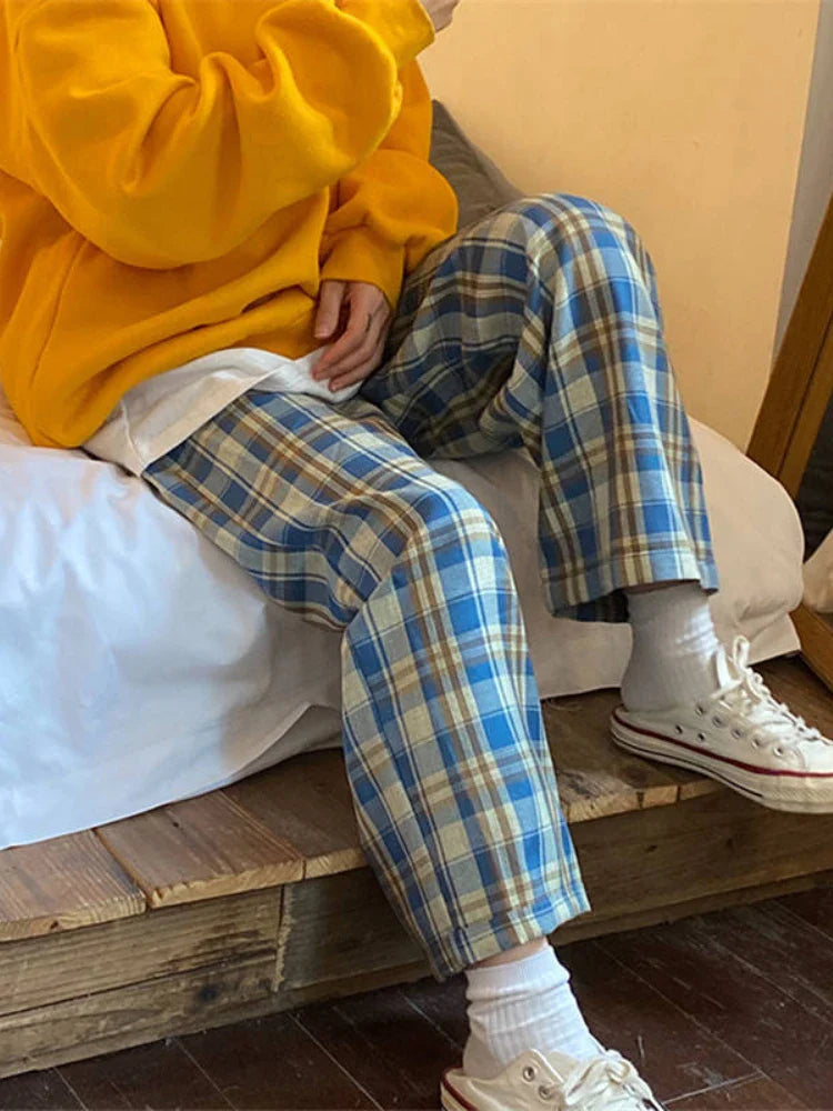 Plaid Oversize Harajuku Pajama Spring Summer Pant