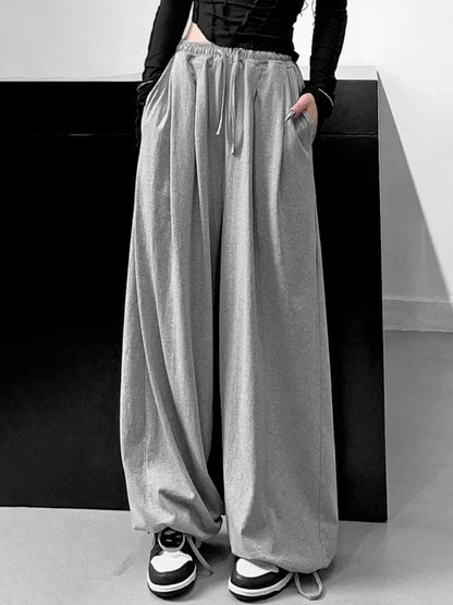 Gray Joggers Sweatpants Women Korean Fashion Oversize Loose Pant