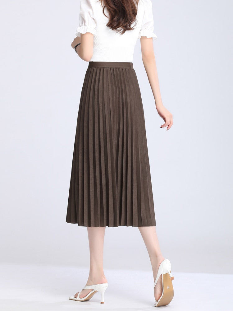 Simply Classic High Waist A-line Skirt