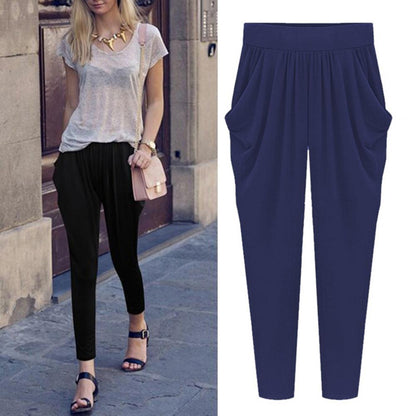 Stylish High Waist Plus Size Summer Pants