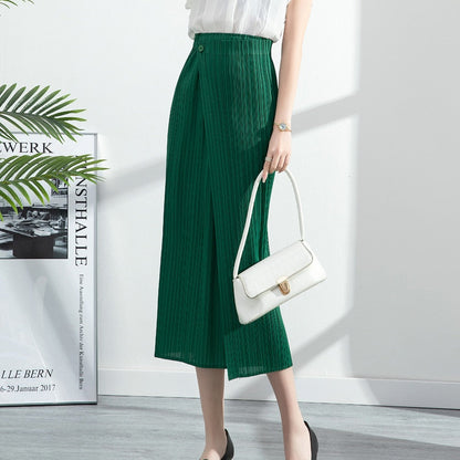 High-Waisted Slim Midi Skirt