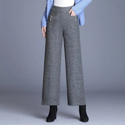 Pendent Chic High Waist Loose Classic Straight Trousers