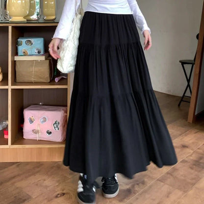 Elegant Korean High Waist Patchwork Fairy Skirt