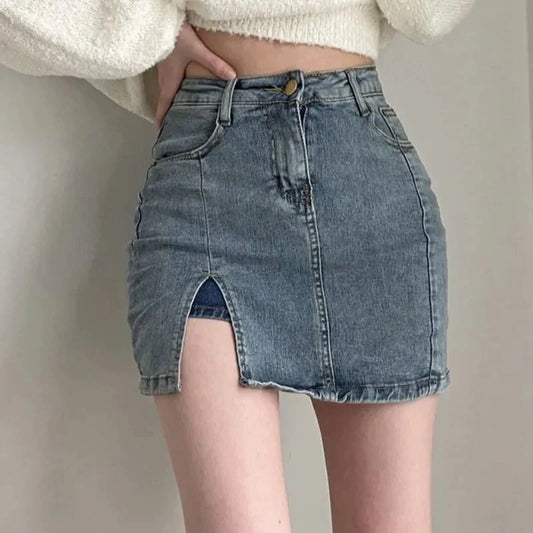 Korean High Waist Sexy Tight Bag Hip Mini Skirt