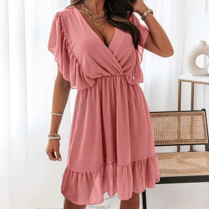 Sexy Sleeveless Ruffles Chiffon Dress