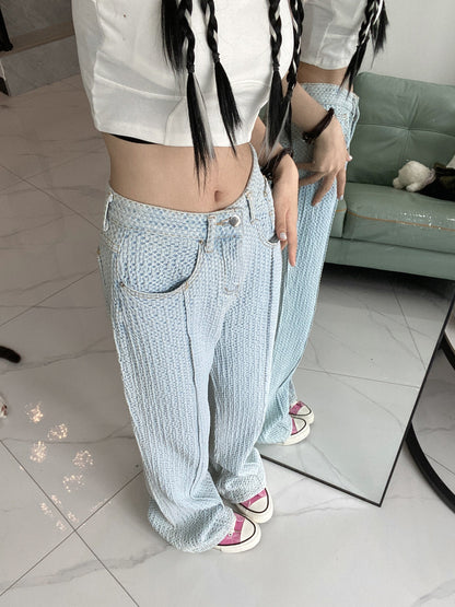 SURMIITRO Spring Casual Boyfriend Jeans Women Korean Fashion Loose High Waist Pants