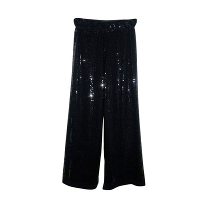 Elegant High Waisted Sequin Party Pants