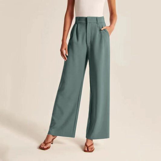 Retro Wide Leg Business Trousers