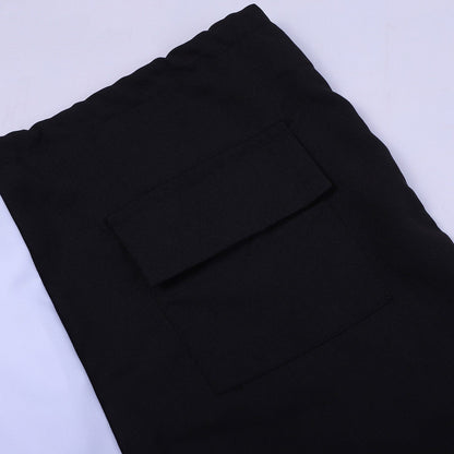 Solid Color Loose Stitching Parachute Trousers