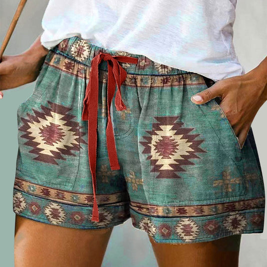 Elastic Waist Casual Beach Party Short