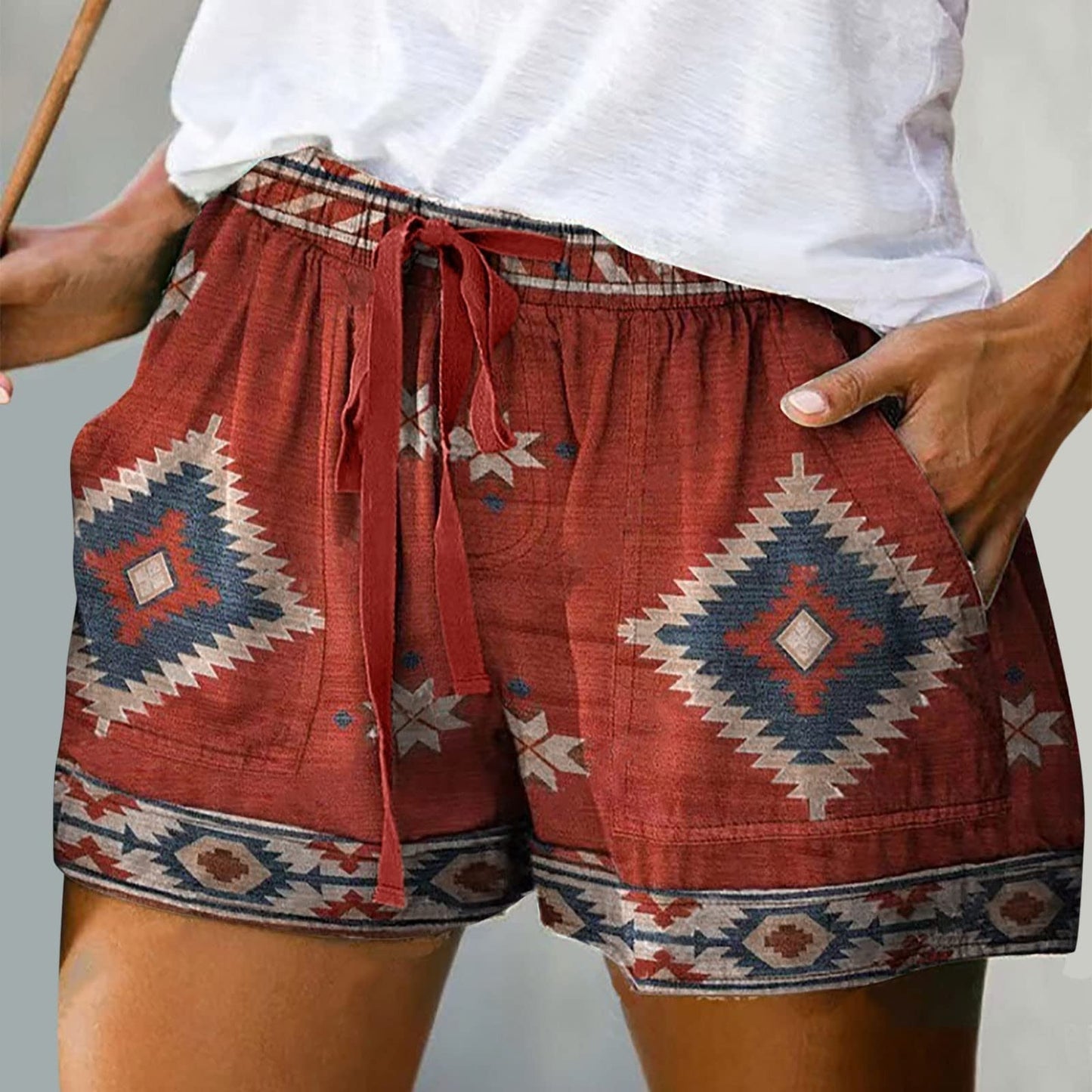 Elastic Waist Casual Beach Party Short