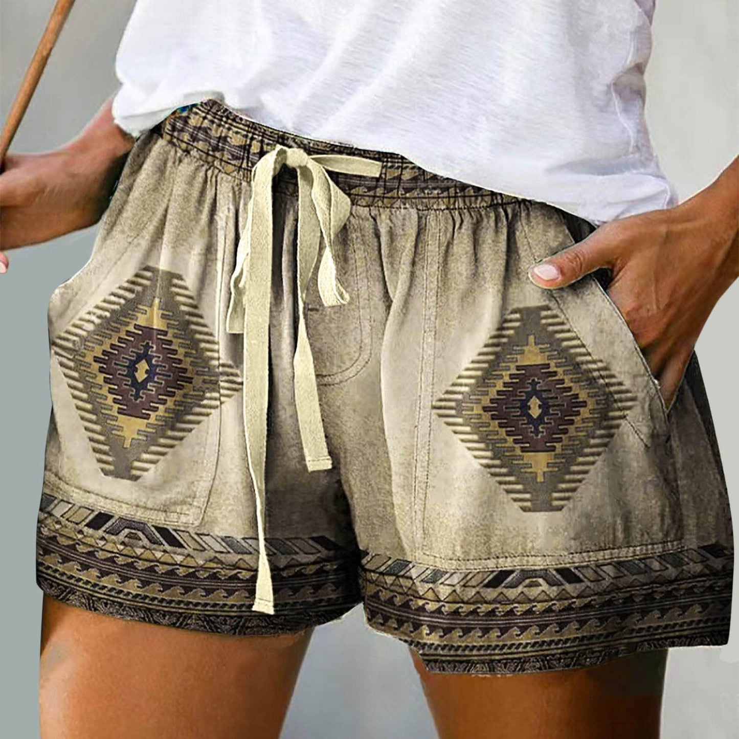 Elastic Waist Casual Beach Party Short