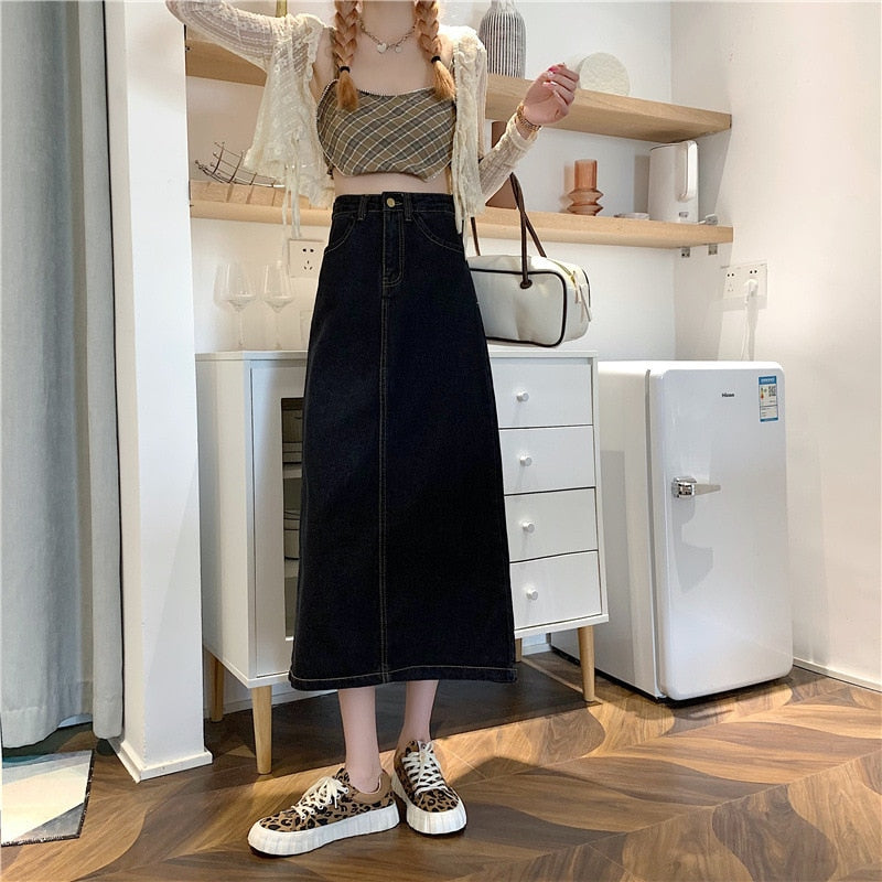 Stylish Korean High Waist A-line Skirt