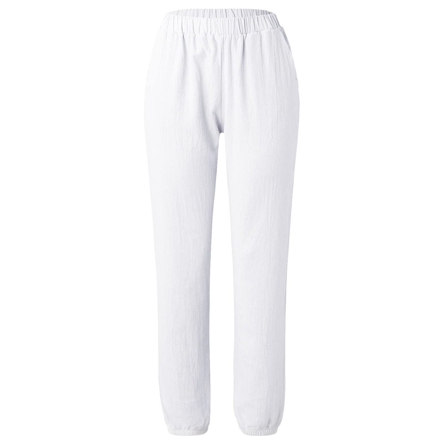 Elastic Waisted Cotton Linen Summer Pants