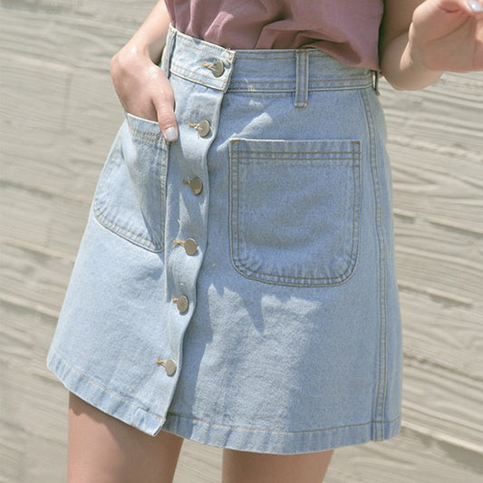 Simple All-match Korean Fashion Denim Skirt