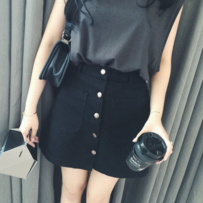Simple All-match Korean Fashion Denim Skirt