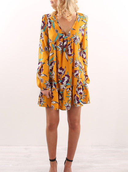 Sway Away Floral Print Mini Dress