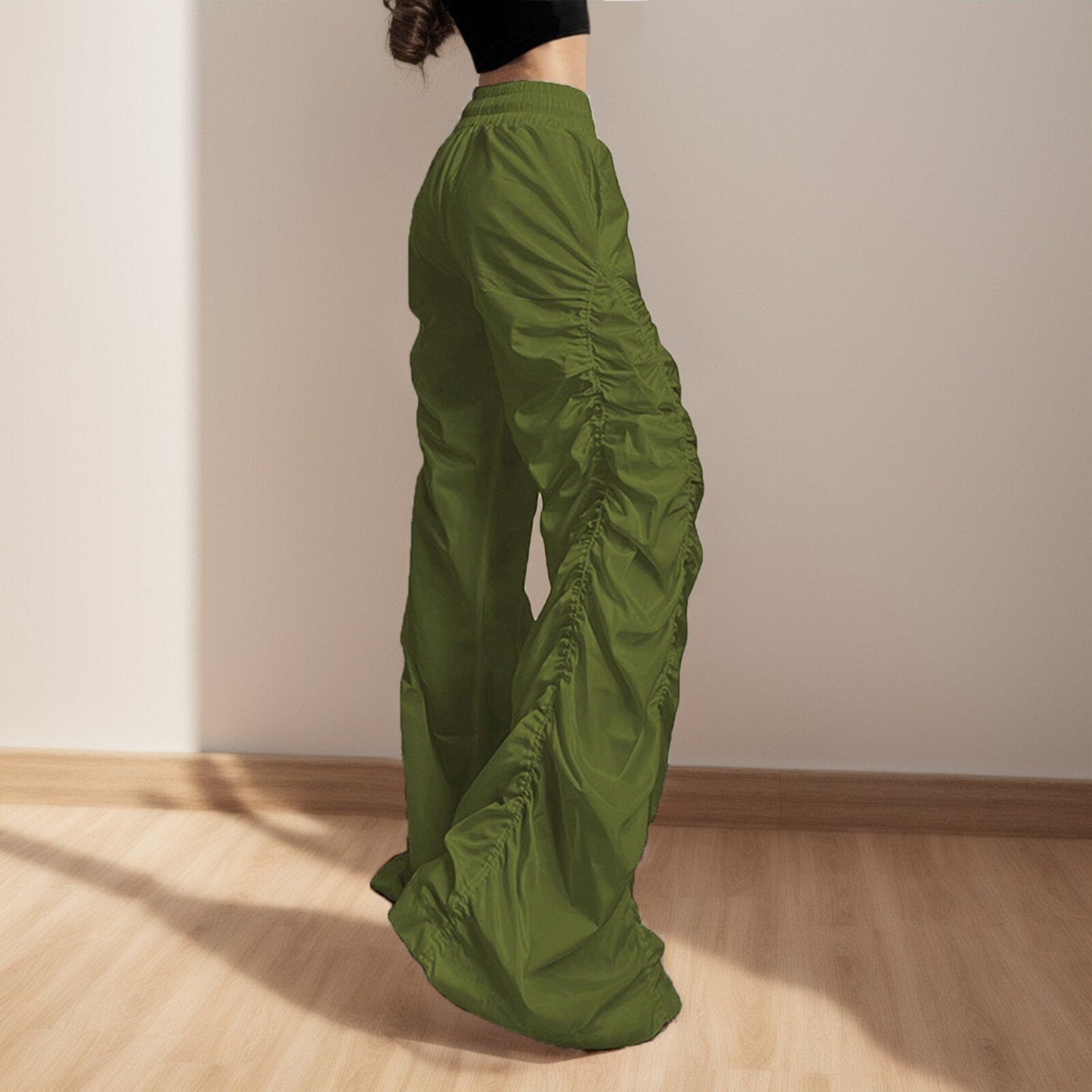 Streetwear Wide Leg Cargo Trousers