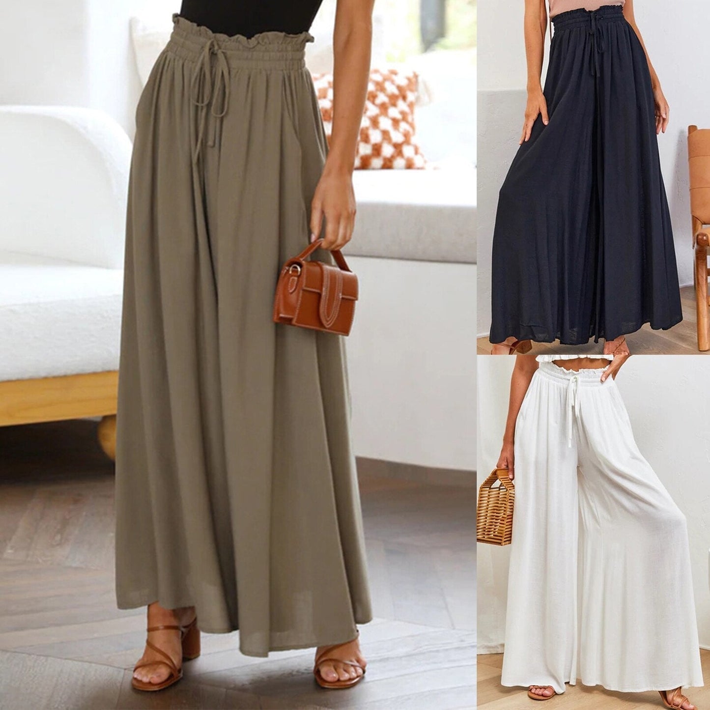 Bohemian Summer Elastic Waist Pants